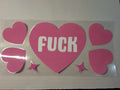 "F" Pink Heart