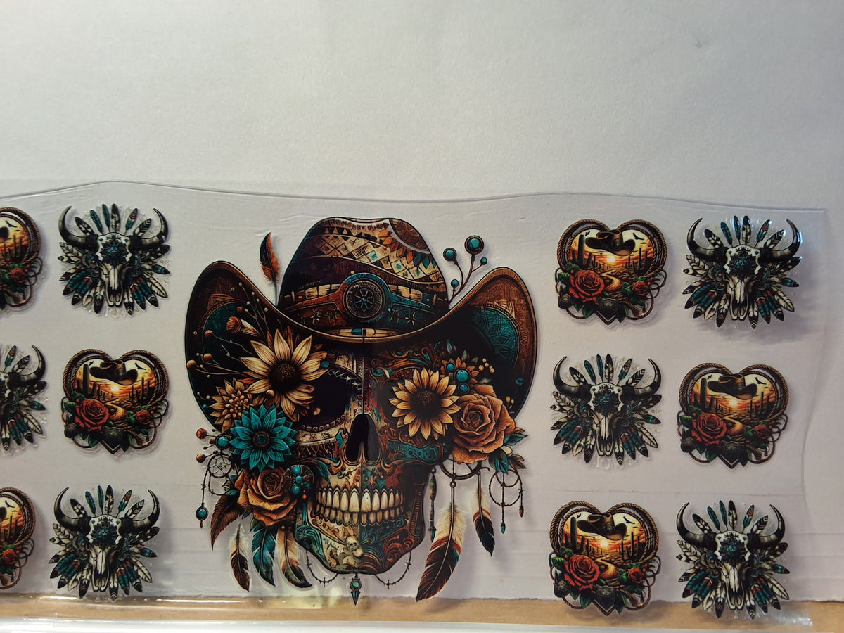 Western skull hat