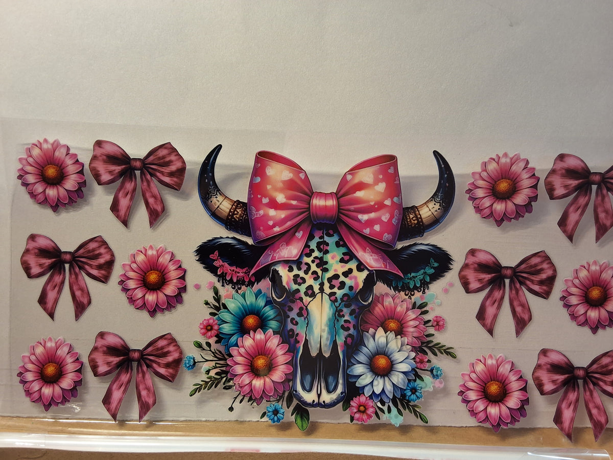 Pink Western Skull