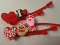 Red Valentines Day Straw Toppers