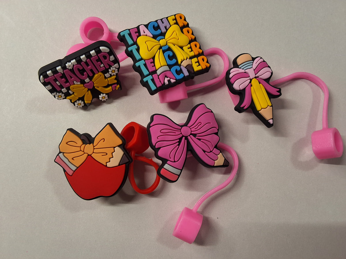 Teacher 3 Straw Toppers