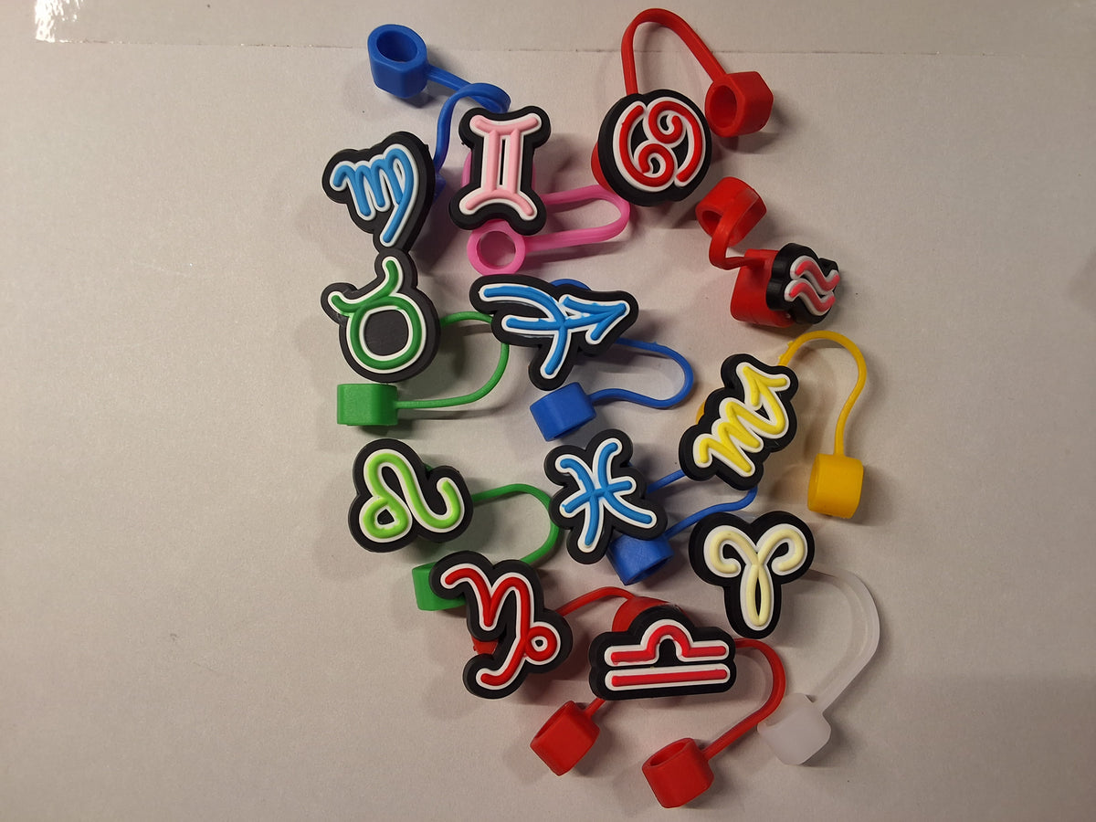 Zodiac Straw Toppers