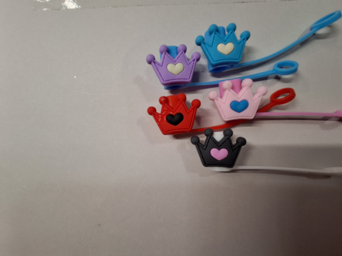 Princess Crown Straw Toppers