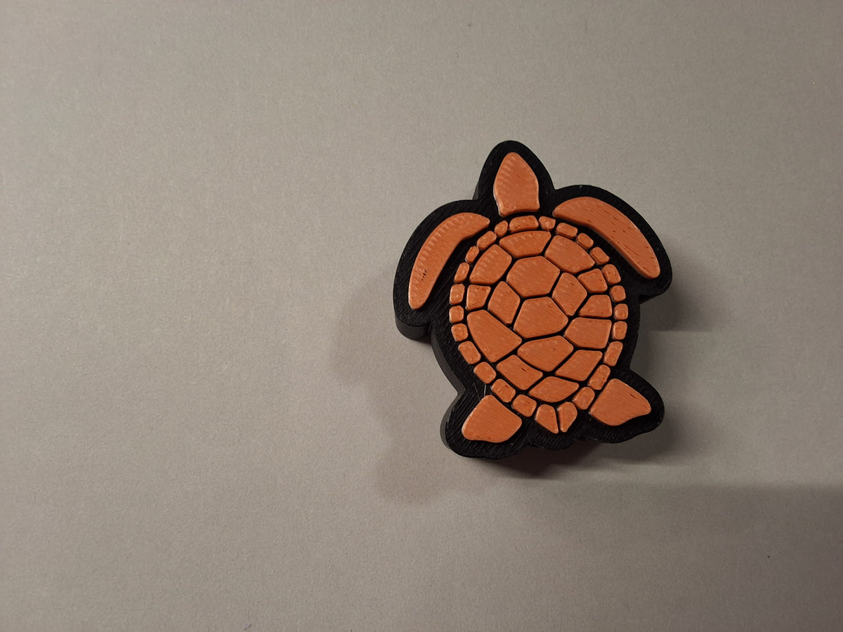 Orange Turtle Straw Charm