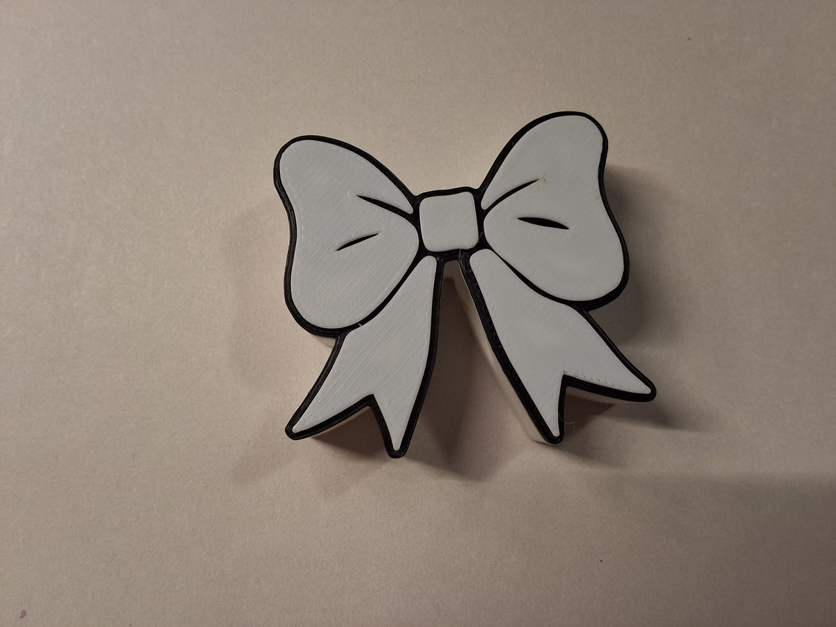 White Bow Straw Charm