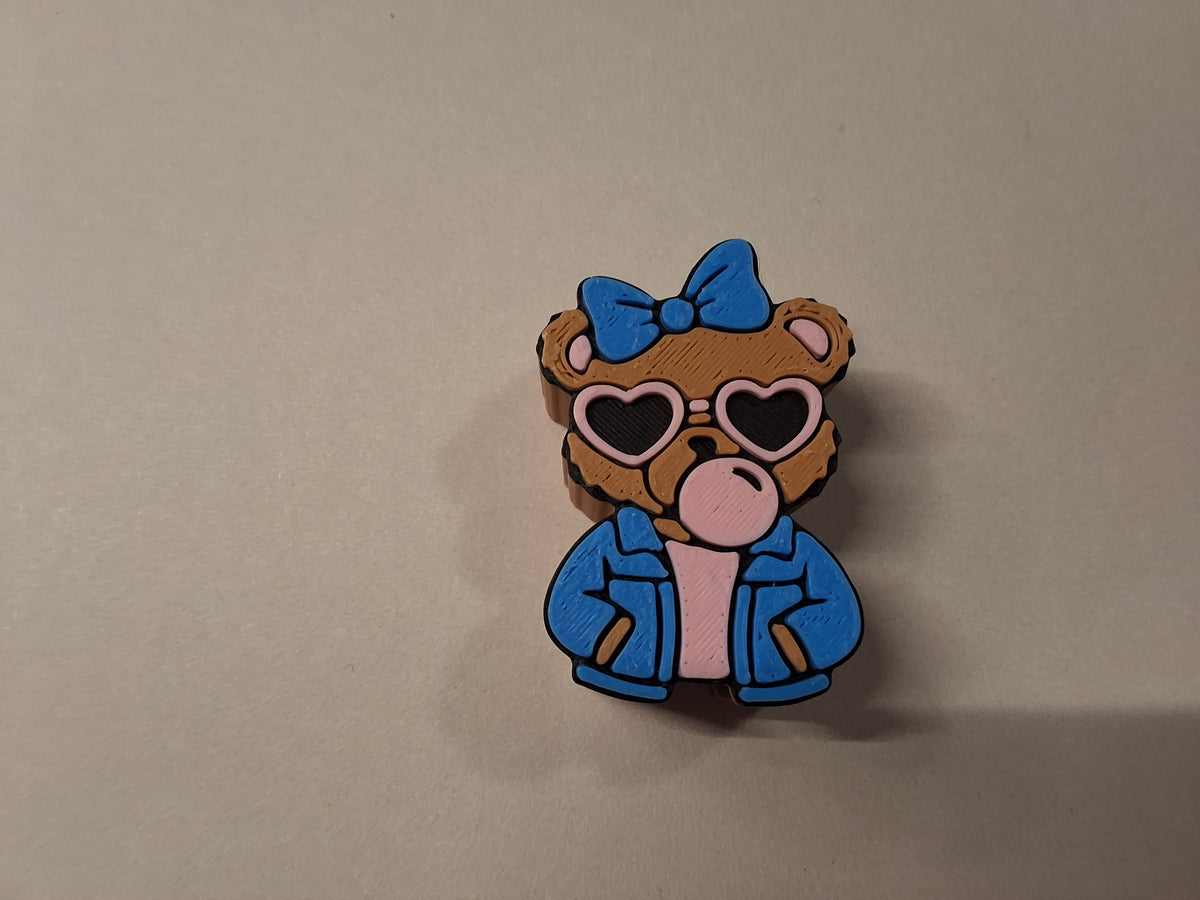 Bubblegum Bear Straw Charm