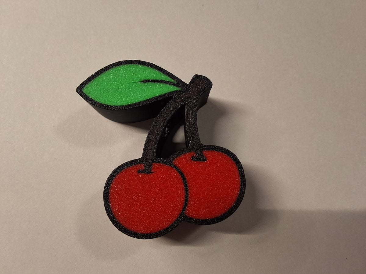 Red Cherry Straw Charm
