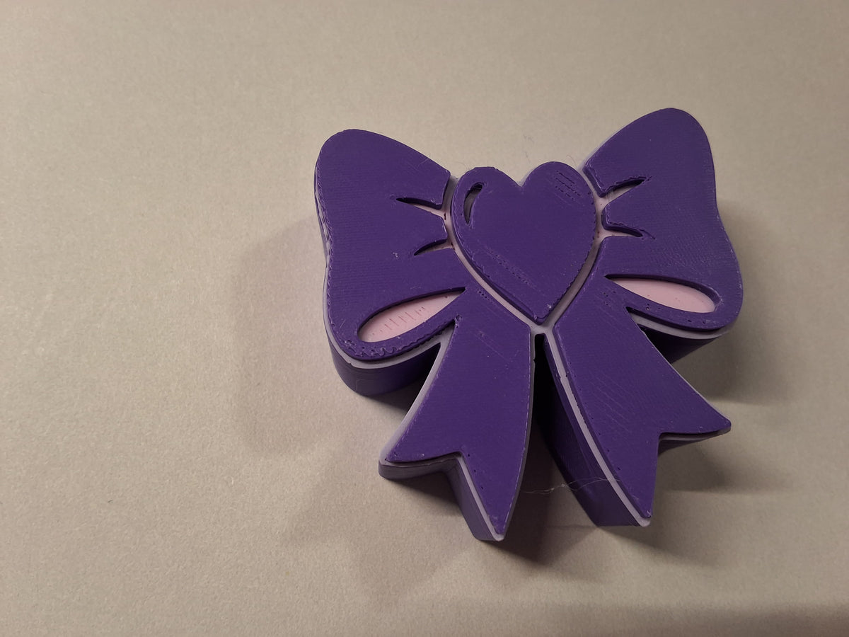 Purple Bow Straw Charm