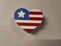 Striped Heart Straw Charms