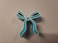Blue Bow Straw Charm