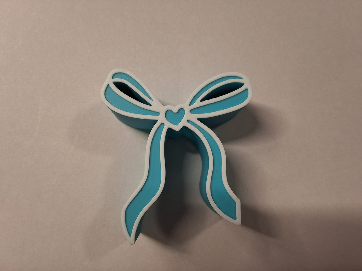 Blue Bow Straw Charm