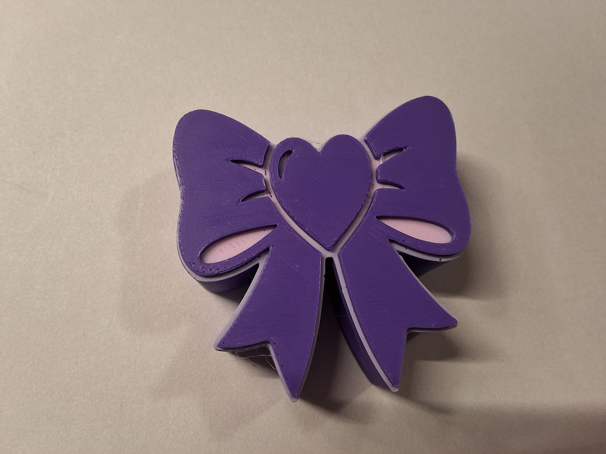 Purple Bow Straw Charm