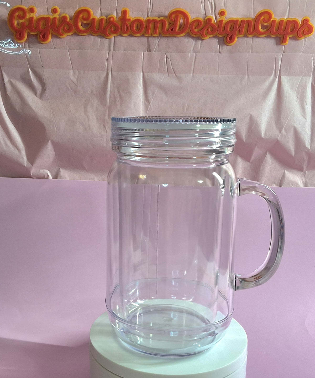 16oz Acrylic Mason Jar Snow Globe