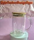 16oz Glass Snow Globe (Fillable handle)