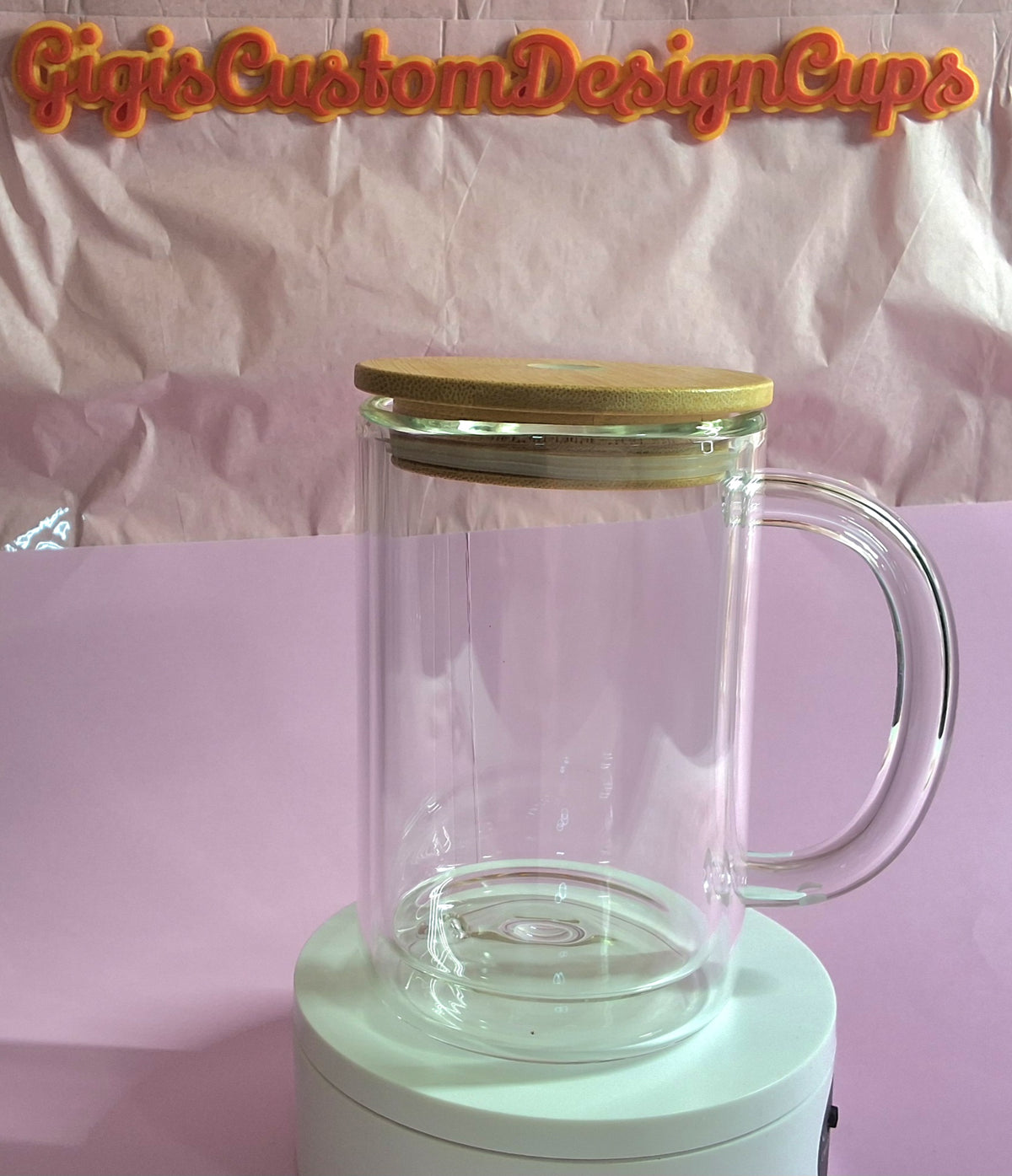 16oz Glass Snow Globe (Fillable handle)