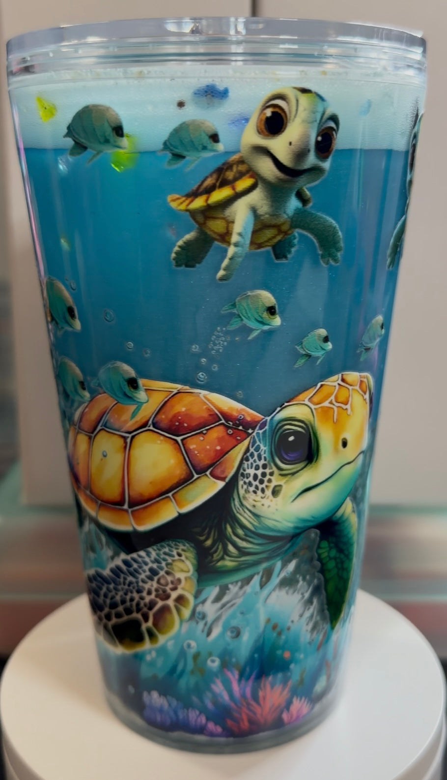 Acrylic Funnel Snow Globe Tumblers 16oz