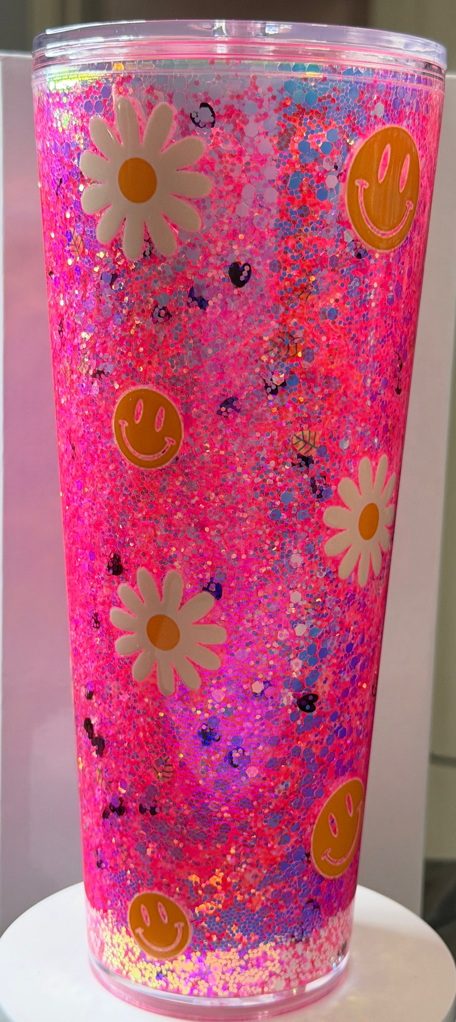 Acrylic Snow Globe Tunnel Tumbler 24oz