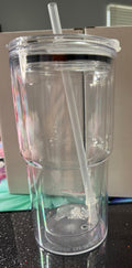 Acrylic 18oz Snow Globe Tumbler